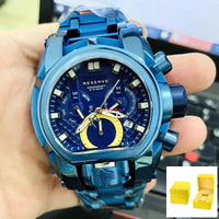 Reserve Bolt Zeus Men's Sports Calendar Watch Compass Large steel dial Waterproof World Time 300g All hands can operate