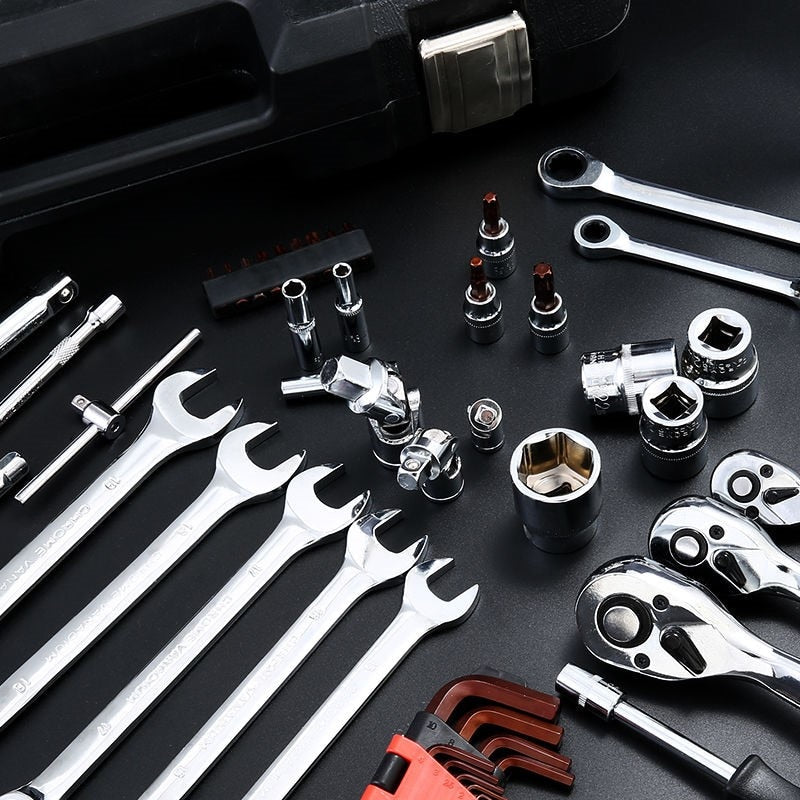 Auto Repair Toolbox Set Multifunctional Socket Wrench Set Combination Sleeve Ratchet Wrench Hand Car Repair Hardware Toolbox