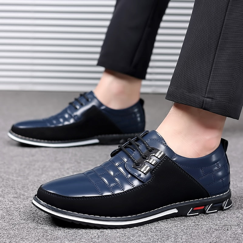 Trending Leather Shoes for Men Business Casual Dress Shoe Lace Up Formal Party Men Shoes Comfortalbe All-match Wedding Oxfords