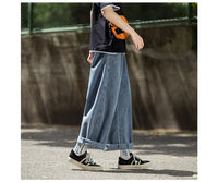 Men's Jeans Hip Hop Streetwear Skateboard Neutral Denim Trousers Men Jeans Wide Leg Denim Cargo Jean Pants Loose Straight Baggy