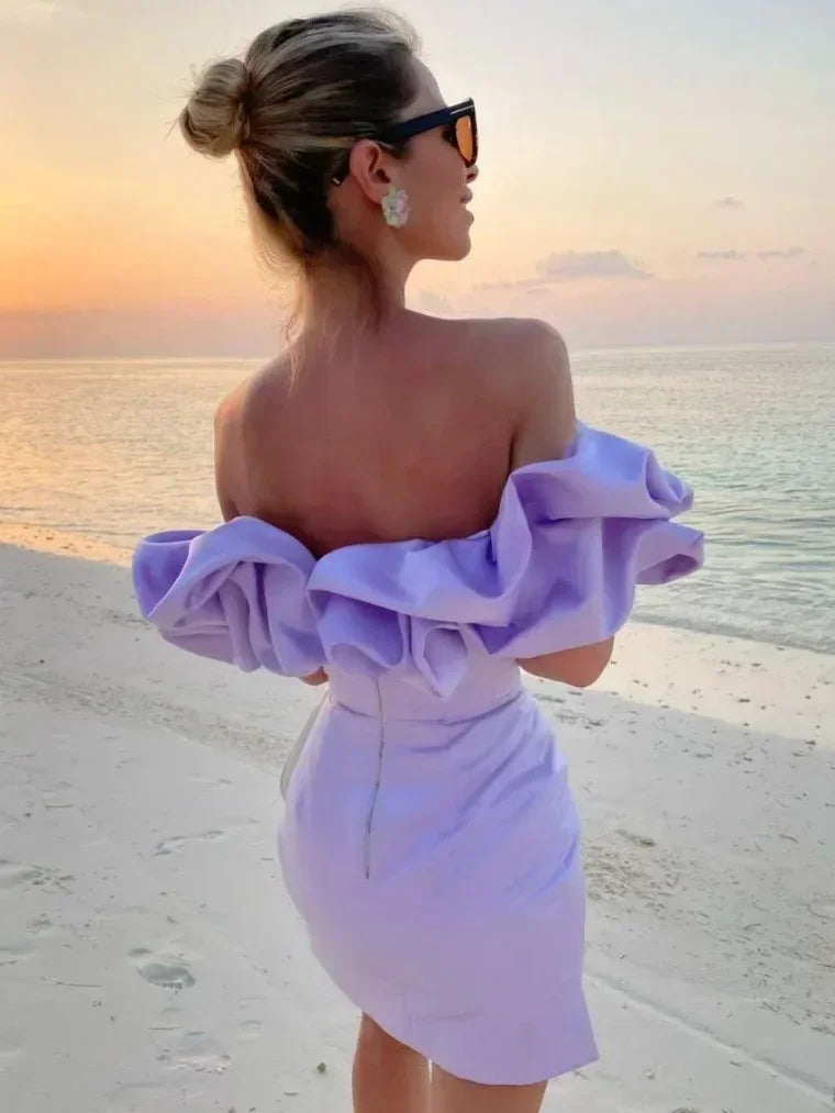 ruffles slash neck women dress summer off shoulder Rachel Phillips Off Shoulder Ruffles Slash Neck Yellow Evening Dress Brilliant Hippie