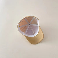 Korean Cute Baby Hat With Ears Cartoon Bear Embroidery Cotton Baseball Cap For Boys Girls Spring Summer Adjustable Kids Sun Hats