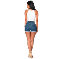 2022 Dark Blue Jean Shorts For Women Casual Sexy Hip Lift High Waist Denim Shorts Mujer Short Jeans Female