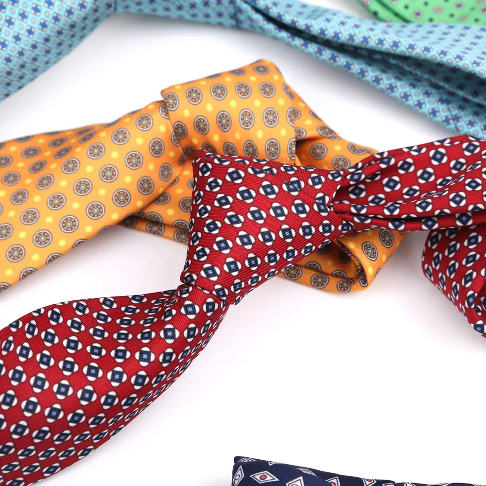 New Printing Men's Soft Thin Tie Creative Graffiti Floral Print Necktie Daily Wear Cravat Wedding Business Party Gift