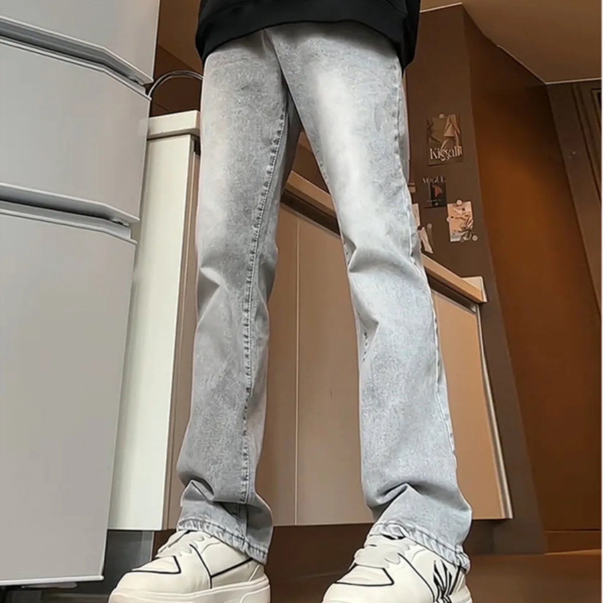Straight Jeans Men's Spring and Autumn Slim Fit Slim and Loose Trousers