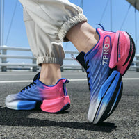 New Men's Carbon Plate Sneakers Outdoor Soft Sole Mesh Sports Shoes Running Shoes Light Anti-Slip Casual Couple Tennis Shoes