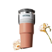 Portable Stainless Steel Thermal Cup , Large Capacity, Handheld with Dual Drinking Straw, Insulates Hot & Cold,Ideal for