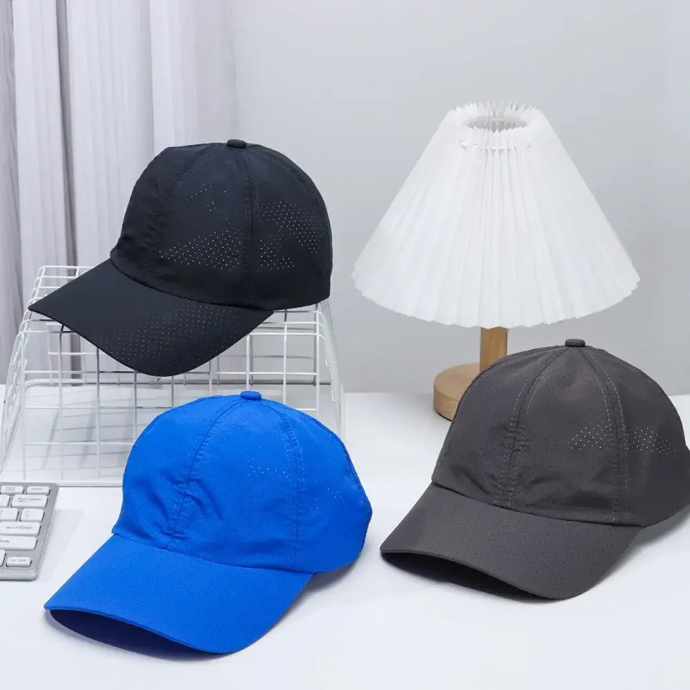 Hat Men Spring Summer Solid Color Mesh Cap Baseball Cap Women Autumn Korean Edition Sunscreen Hat Mesh Breathable Peaked Cap