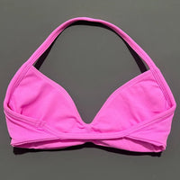 HISTELLO Sports Bra Seamless Halter Thin Strap High Support Scrunch Women Removable Pads Gym Fitness Workout Yoga Clothes
