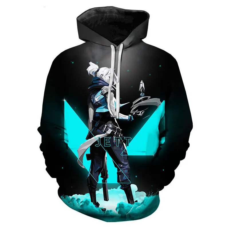 2023 Game Valorant 3D Print Hooded Sweatshirt Men Women Fashion Printed Hoodie Pullover Autumn Winter Clothes Plus Size Coat