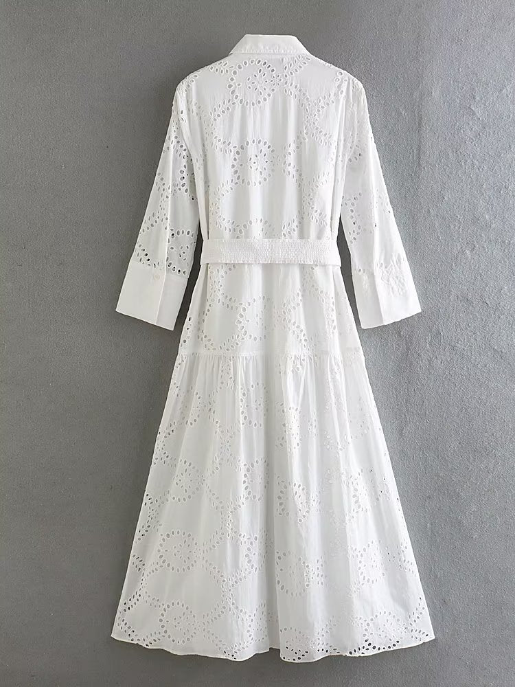 TRAF 2023 Chic and Elegant Woman Dress Cheap Dresses With Robe Summer Dress Women Formal Party Casual Women's White Dress