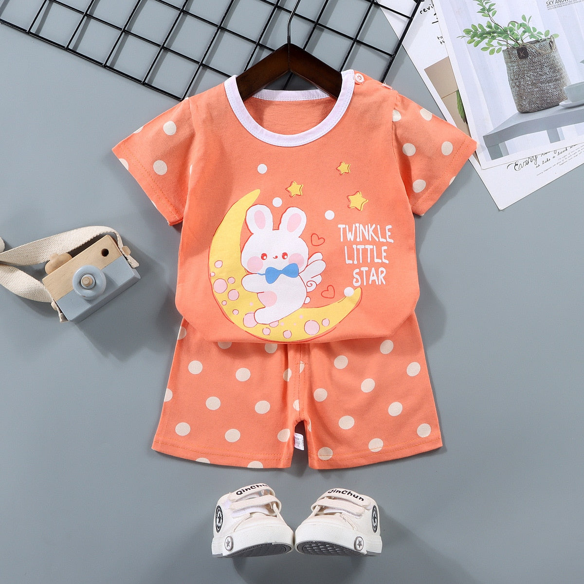 Children's Sets mother Kids Clothes Boys Girl T-shirt Shorts 2PCS Summer Cotton Short sleeve Baby Children Clothing Toddler Suit