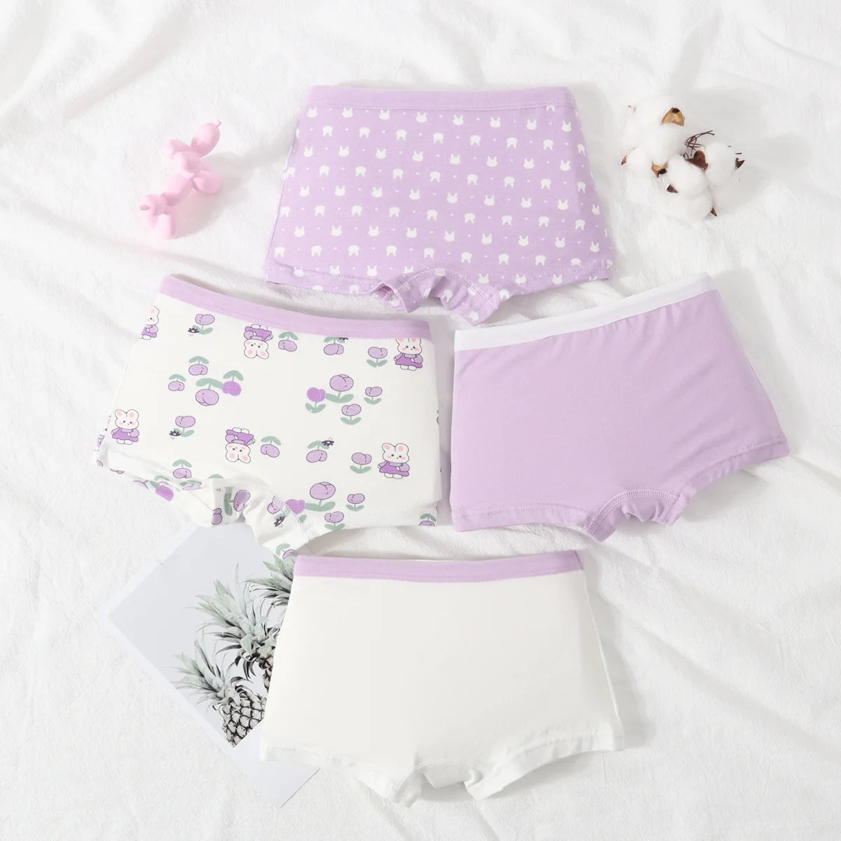 New Children's Underwear, Cotton Underwear, Girls' Underwear, Baby Boxers, Small, Medium and Big Children, Girls' Boxers