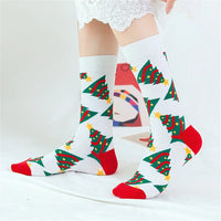 Woman Christmas Socks Funny Xmas Tree Snowflake Gingerbread man Candy Cane Cotton Tube Crew Happy Sock Men New Year Funny Sokken