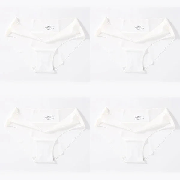 4 PCS/Lot Seamless Panties for Women Plain Panties Slip Silk Female Underwear Soft Thin Light Panti Culotte Femme Underpants