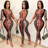 2023 Sexy Autumn Elegant African Women Long Sleeve V-neck Polyester Two Pieces Sets Top and Long Pant