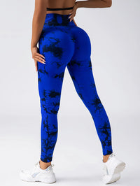 Tie Dye Gym Yoga Pants Fitness Workout Sportswear Clothing For Women High Waist Scrunch Butt Liftting Sports Leggings