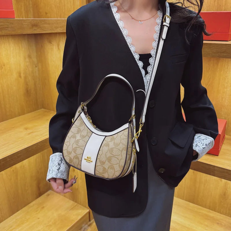 2026 New Ladies' Luxury Handbag High Quality PU Retro Printed Underarm Bag For Women Classic Leather Crossbody Shoulder Bag
