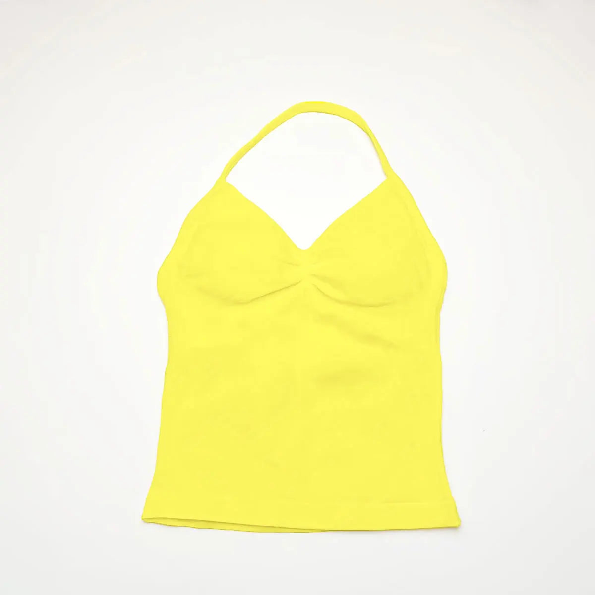 NCLAGEN Longline Strappy Top Sports Women's Yoga Vest With Built In Bra Fitness Top Gym Beautiful Back Running Workout Halter