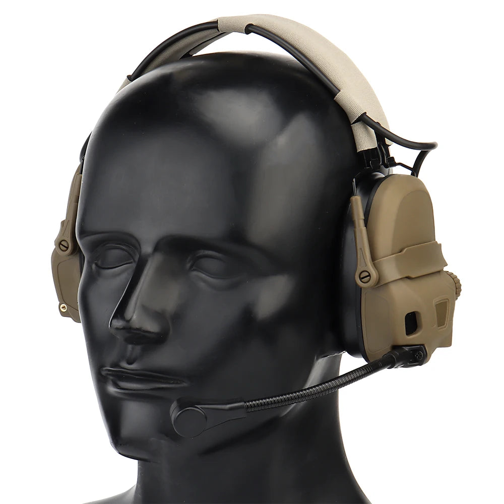 GEN 6 Tactical Headset Non-picking Noise-Cancelling Headset with Robotic Arm Mic for Hunting Paintball CS Militar Helmet