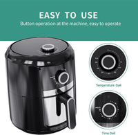 Air Fryer Oilless Cooker with Temperature and Time Control, 75 Recipes Auto Shut Off Feature, 1-Year Warranty, 1300W (Black)