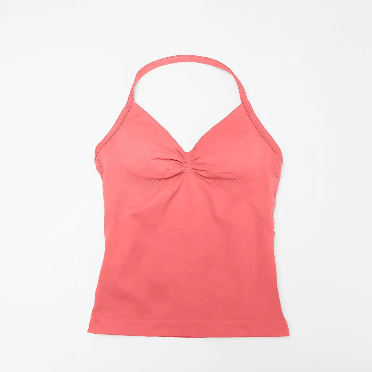NCLAGEN Longline Strappy Top Sports Women's Yoga Vest With Built In Bra Fitness Top Gym Beautiful Back Running Workout Halter