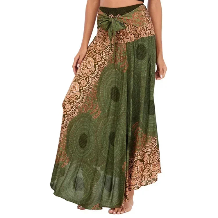 Sexy Summer Long Boho Bottom Women Skirt Vintage Casual Ropa Mujer Faldas Loose Fashion y2k Maxi Skirts Woman Clothing Saia Jupe