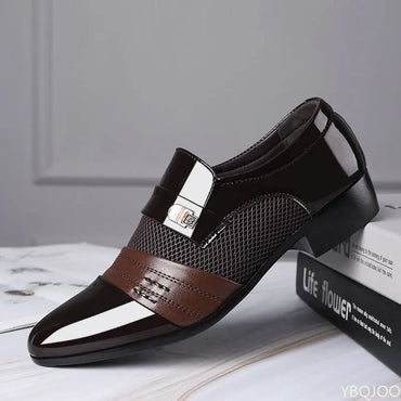 New men's casual shoes business formal wear plus size versatile for weddings simple  comfortable retro artistic men's shoes