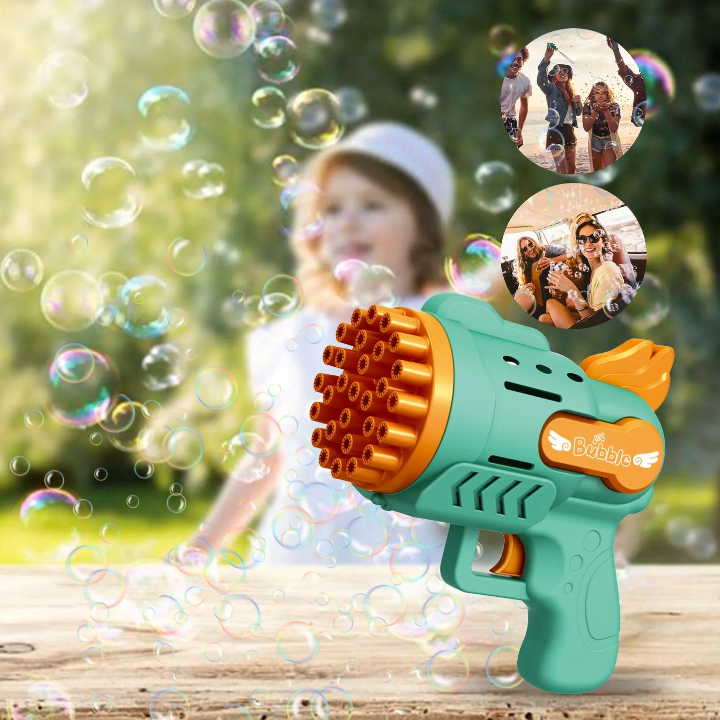 Bubble Gun Kids Toys Electric Automatic Soap Rocket Bubbles Machine Outdoor Wedding Party Toy LED Light Children Birthday Gifts