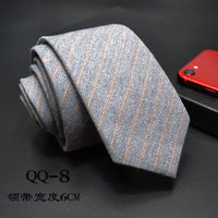 Mens Ties 6cm Classic Cotton Handmade Skinny Neck Ties for Men Striped Narrow Collar Slim Cashmere Tie Casual Plaid Tie For Man