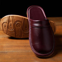 Indoor Leather Slippers Men Home Cheap Shoes 2025 Spring New Style Flat Mules High Quality Unisex House Slippers