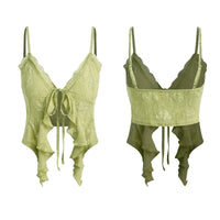 Summer Y2k Clothes Sexy Crop Tops Women's Corset Lace Bandage T-shirt Camisole Woman Sling Tank Top Fashion Sleeveless Waistcoat