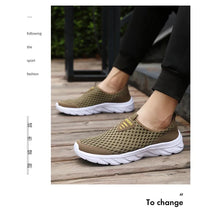 YRZL Lightweight Men Casual Shoes Breathable Slip on Male Casual Sneakers Anti-slip Men's Flats Outdoor Walking Shoes Size 39-46