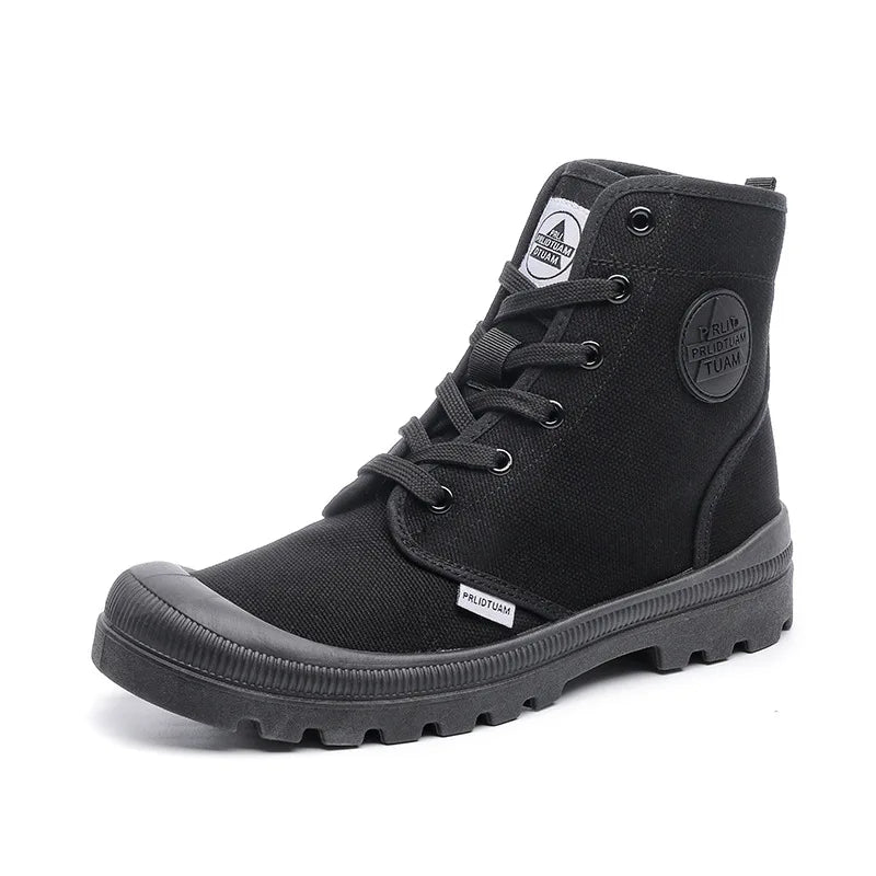 New Fashion High-top Mens Boots Outdoor Comfortable Mens Casual Boots Jungle Mountaineering Men Shoes Wide Bottom Platform Boots