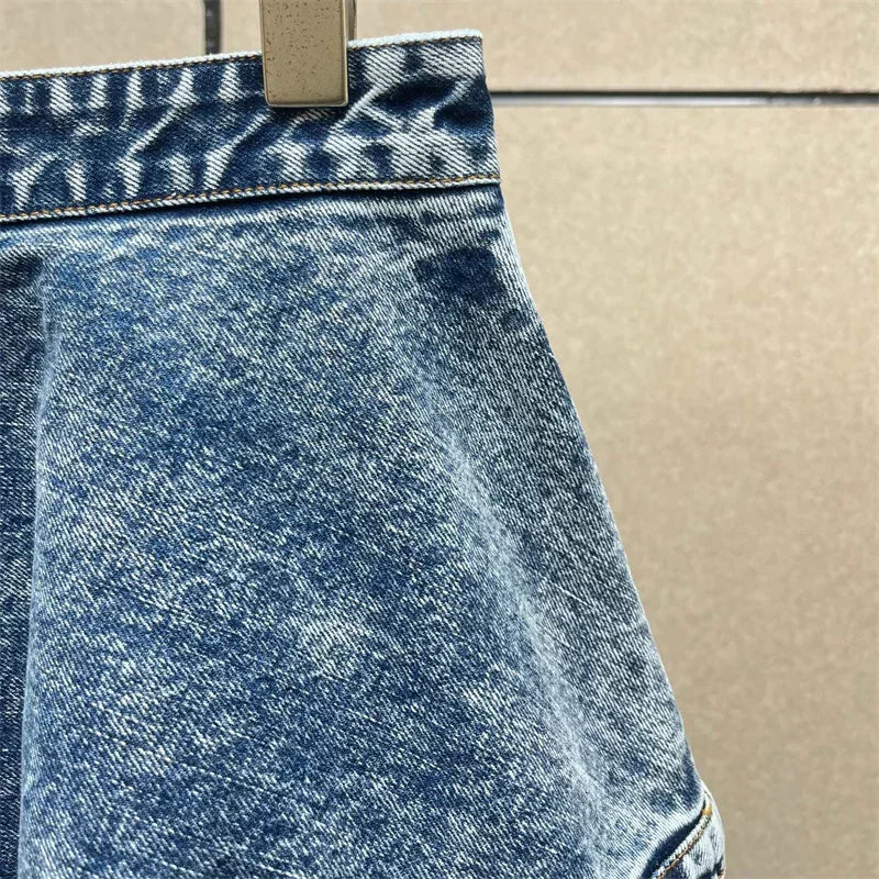 Women's jeans New retro washed women's pants for summer 2025 y2k pure cotton straight leg pants Low waist loose wide leg pants