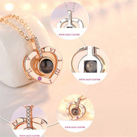 Projection Necklace 100 Languages I Love You Pendant Jewelry For Lover Girlfriend 2023 Trendy Couple Romantic Cute Accessories