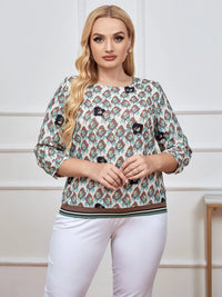 Women Plus Size Woven Spring And Autumn Fashionable Top