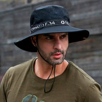 Fashion Summer Bucket Hat Sun Hats for Men Outdoor Fishing Travel Safari UV Protection Beach Hats Mesh Breathable Wide Brim Hat