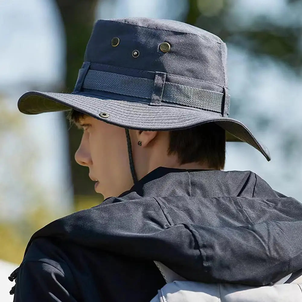 Wide Brim Sun Hat UV Protection Bucket Cap For Hiking Camping Fishing Men Women  Hiking Fishing Climbing Oversized Safari Bucket