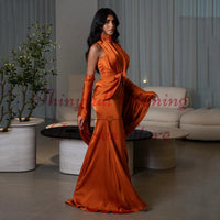 Thinyfull 2025 Mermaid Prom Evening Dresses Saudi Arabia High Neck Sleeveless Long Night Dress Formal Cocktail Party Prom Gowns