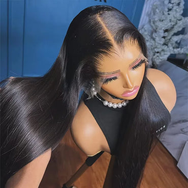 40 50 Inch 13x6 Bone Straight HD Transparent Lace Frontal Wig 250 Density Lace Front Human Hair Wigs 360 Full Lace Wig For Women