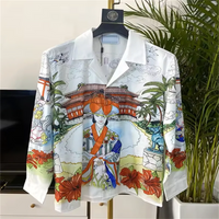 2025 men's printed T-shirt, men's and women's long sleeved shirt, 100% polyester fiber, fashionable and comfortable casual men's