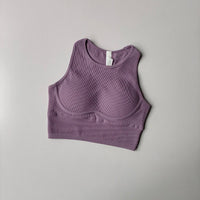 New Running Fitness Sports Vest Integrated Women's High-strength Thread Hollow Beautiful Back Shockproof Tight Yoga Bra Clothing