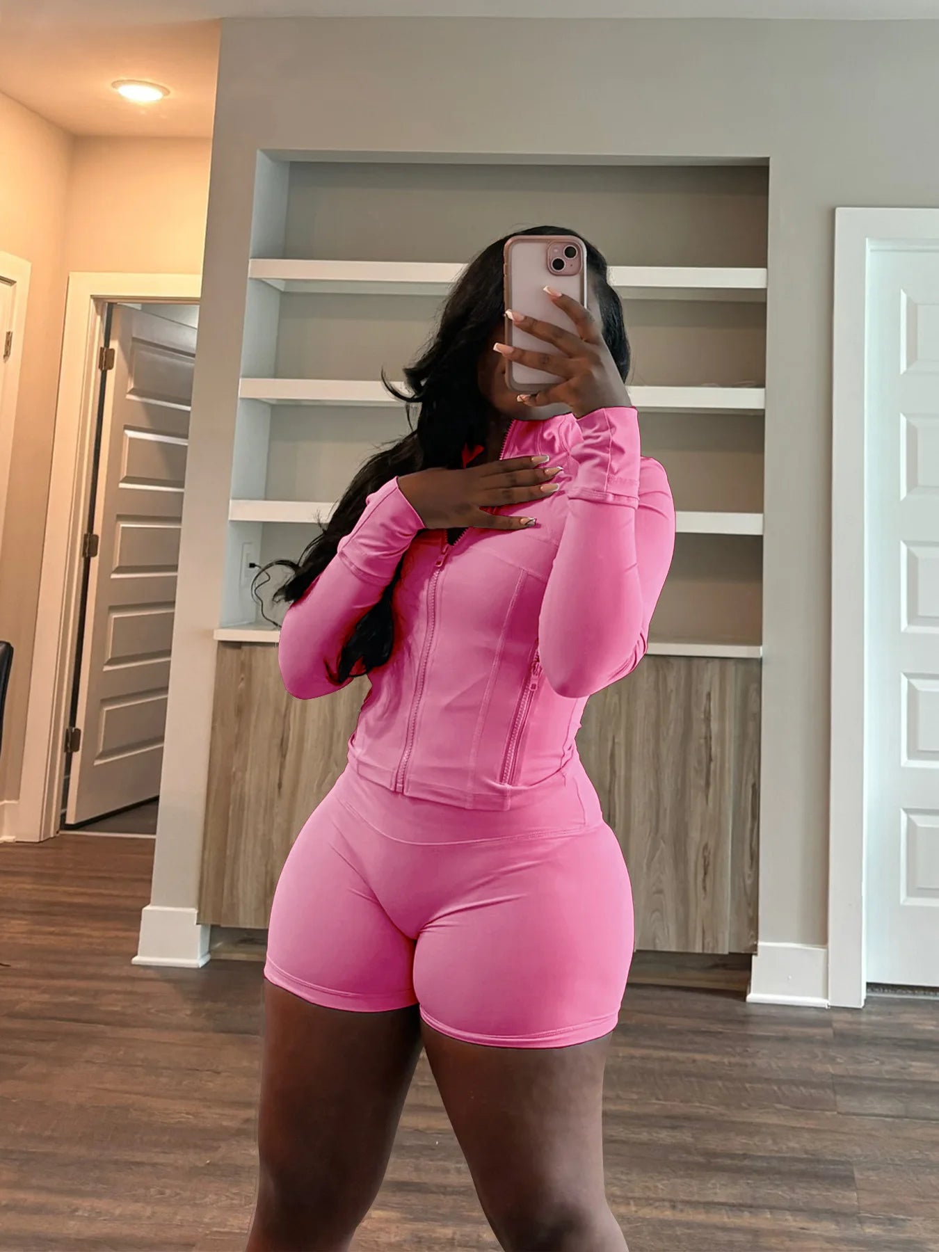 Sporty Shorts Outfit Set Sexy Women Skinny Two Pieces Club Matching Set Casual Tracksuit