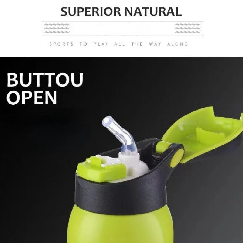 1PC Stainless Steel Sports Insulated Water Cup Outdoor Mountaineering Drinking Water Bottle Business Gift Bicycle Accessories