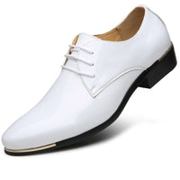 2022 Newly Men&#39;s Quality Patent Leather Shoes White Wedding Shoes Size 38-48