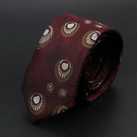New Men Ties Solid Color Stripe Print Floral 6cm Jacquard Business Neckties Narrow Skinny Tie Wedding Prom Daily Wear Accessory