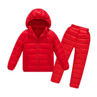 Winter Children Clothing Sets Baby Boy Warm Hooded Down Jackets Pants Clothing Sets Girls Boys Snowsuit Coats Ski Suit 2-12Y