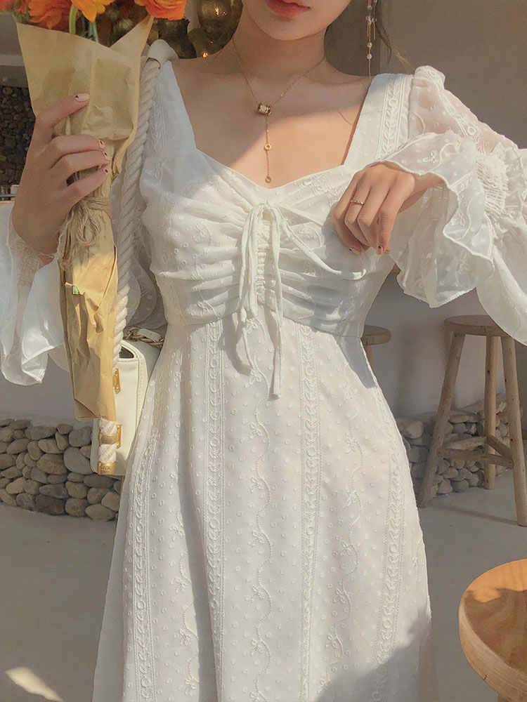 Vintage Fairy Dress Women Elegant Designer Chiffon Dress Long Sleeve French Party Midi Dress Casual Women&#39;s Clothing Autumn 2022