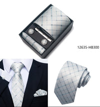 2025 New Design Fashion Brown Paisley Tie Handkerchief Cufflink Set For Men Necktie Clothing Accessories Birthday Present